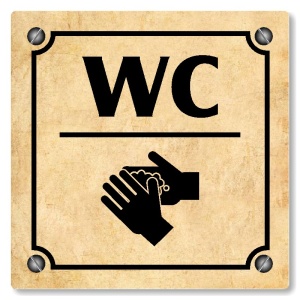 WC, 80x80mm, pergamen, Kansas